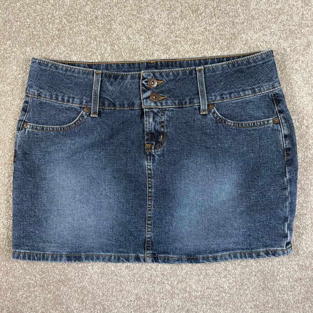 lei Vintage Y2K Denim Mini Skirt Medium Wash Blue 3573404L Size 13